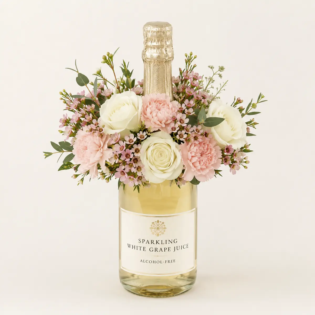 Blush & Bloom Sparkling Bottle Bouquet