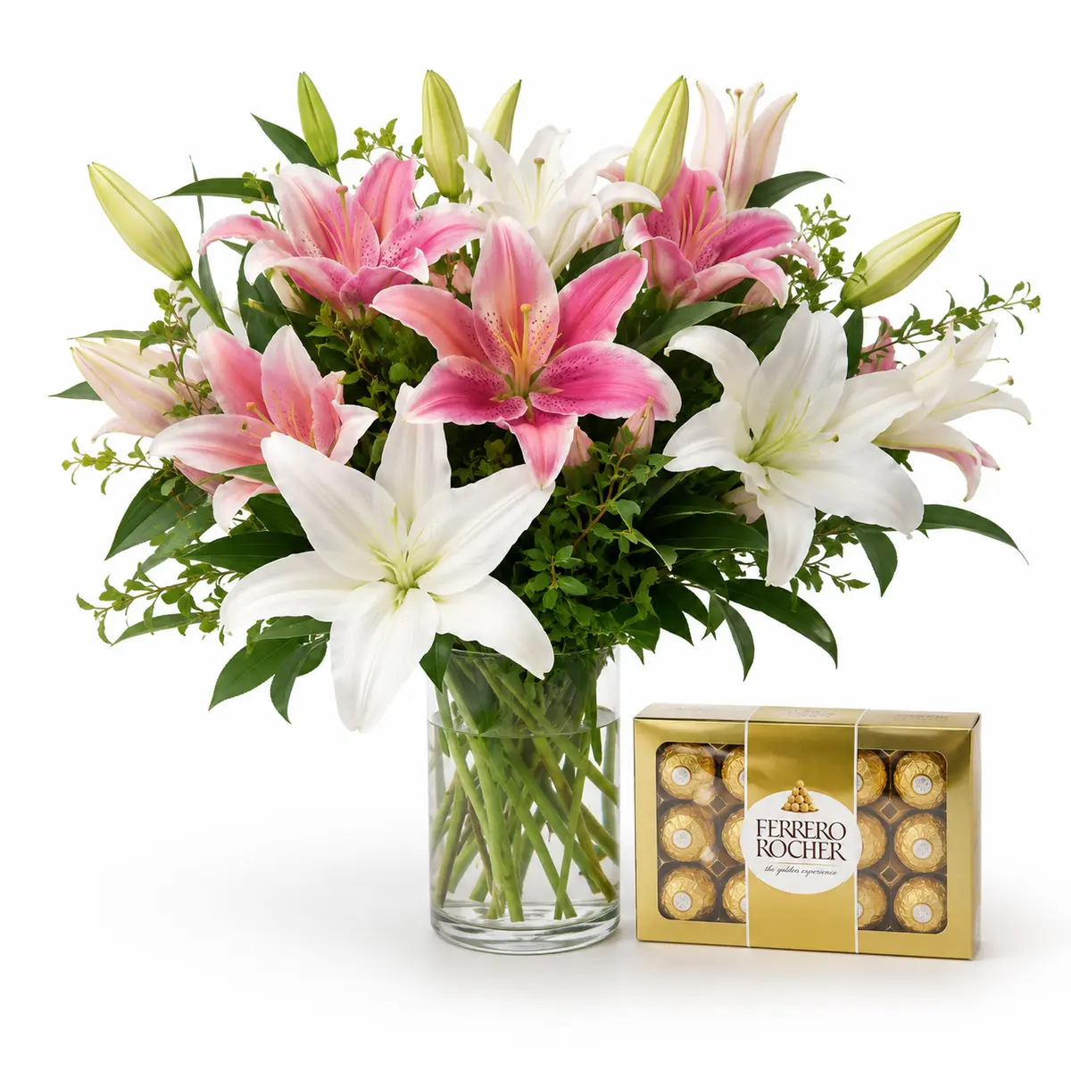 Premium Lily & Ferrero Rocher Gift